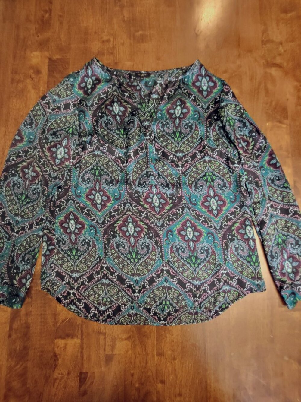 Talbots Petites ~ Sz MP ~ Paisley Print Top / Blouse ~ Excellent Condition - Picture 6 of 10